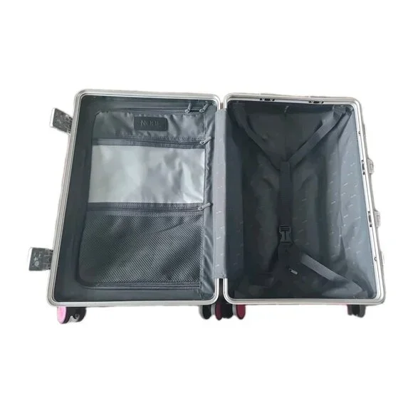 NOBL Travel Classic Carry-On Spinner 22” Ziperless Polycarbonate TSA Lock Pink - Picture 9 of 14